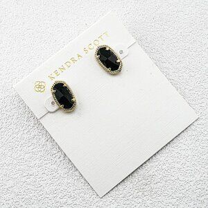 Kendra Scott Black Glass Stud Earrings